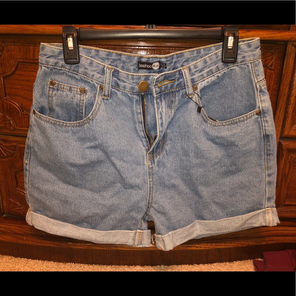 boyfriend style denim shorts